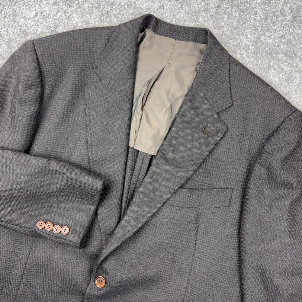 Luciano Barbera Blazer Mens‎ US 46 Dark Brown Wool Unstructured Sartoriale Italy